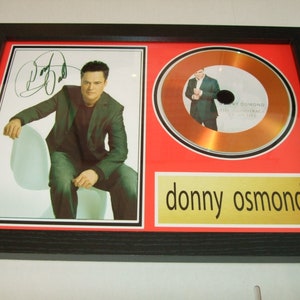 donny osmond   signed mount framed