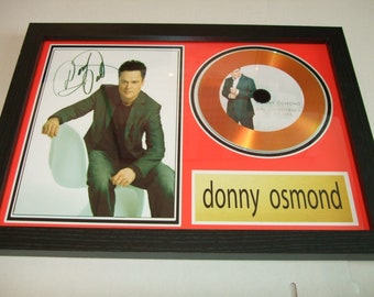 donny osmond   signed mount framed