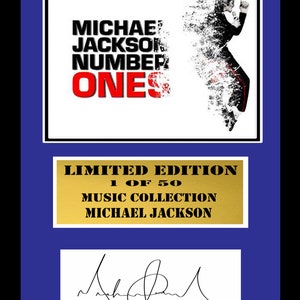 michael jackson  signed mount