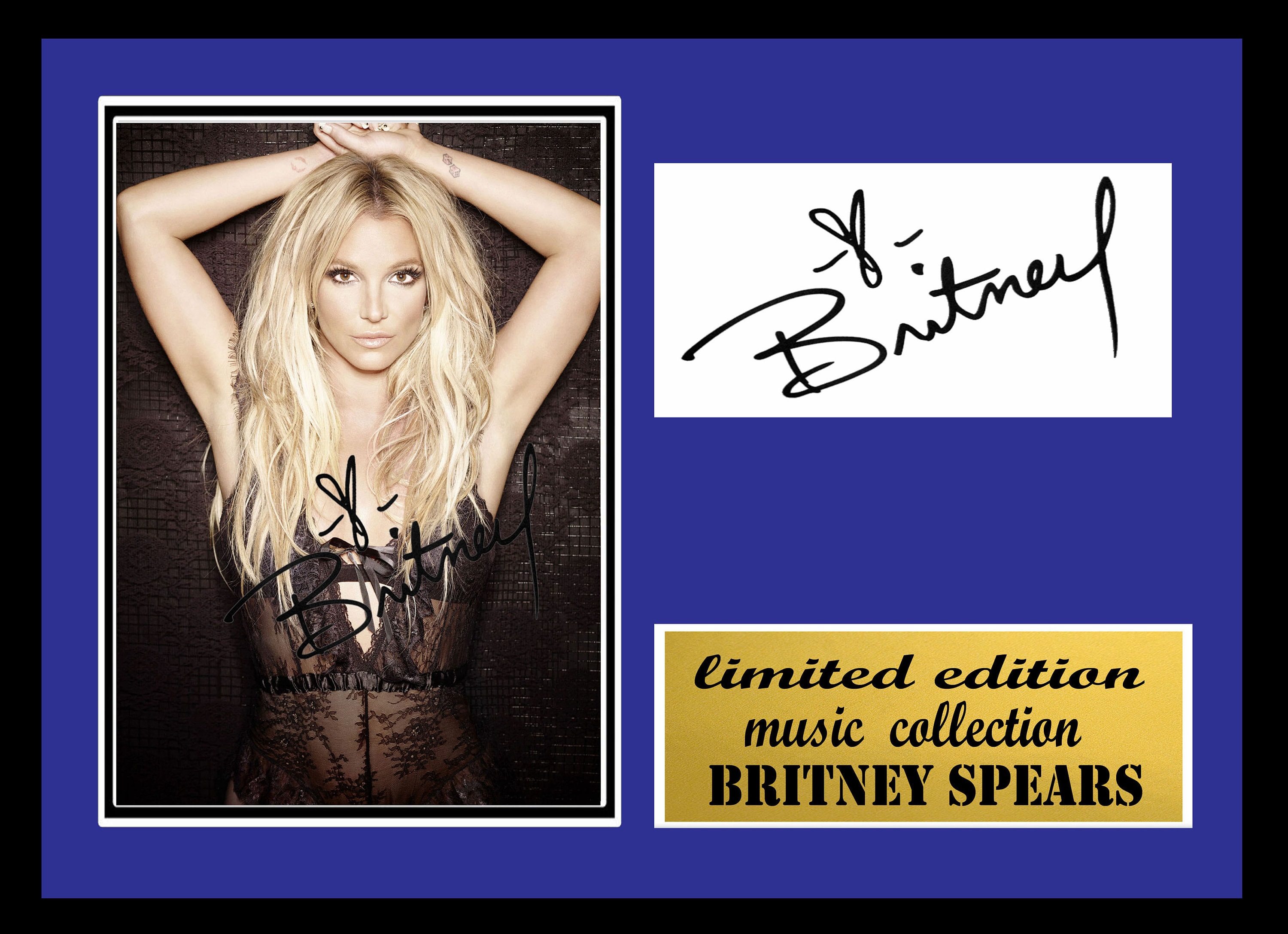 Britney Spears トレーディングカード 証明書付き Britney Spears Signed Mount Framed - Etsy