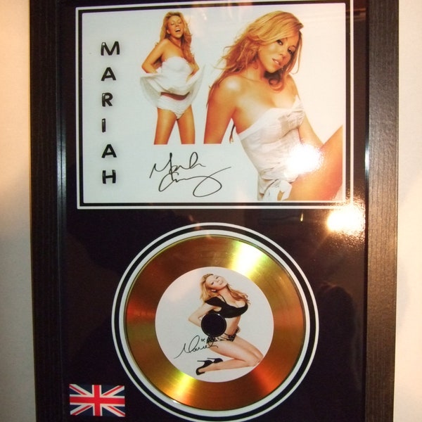 Mariah Carey signed mount framed