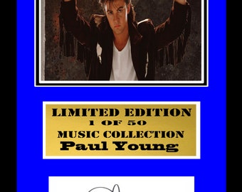 Vtg 1987 Paul Young Concert T-shirt White M/L 80s New Wave Pop