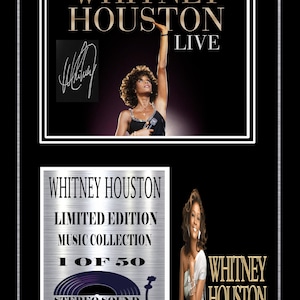 WHITNEY HOUSTON  signed mount