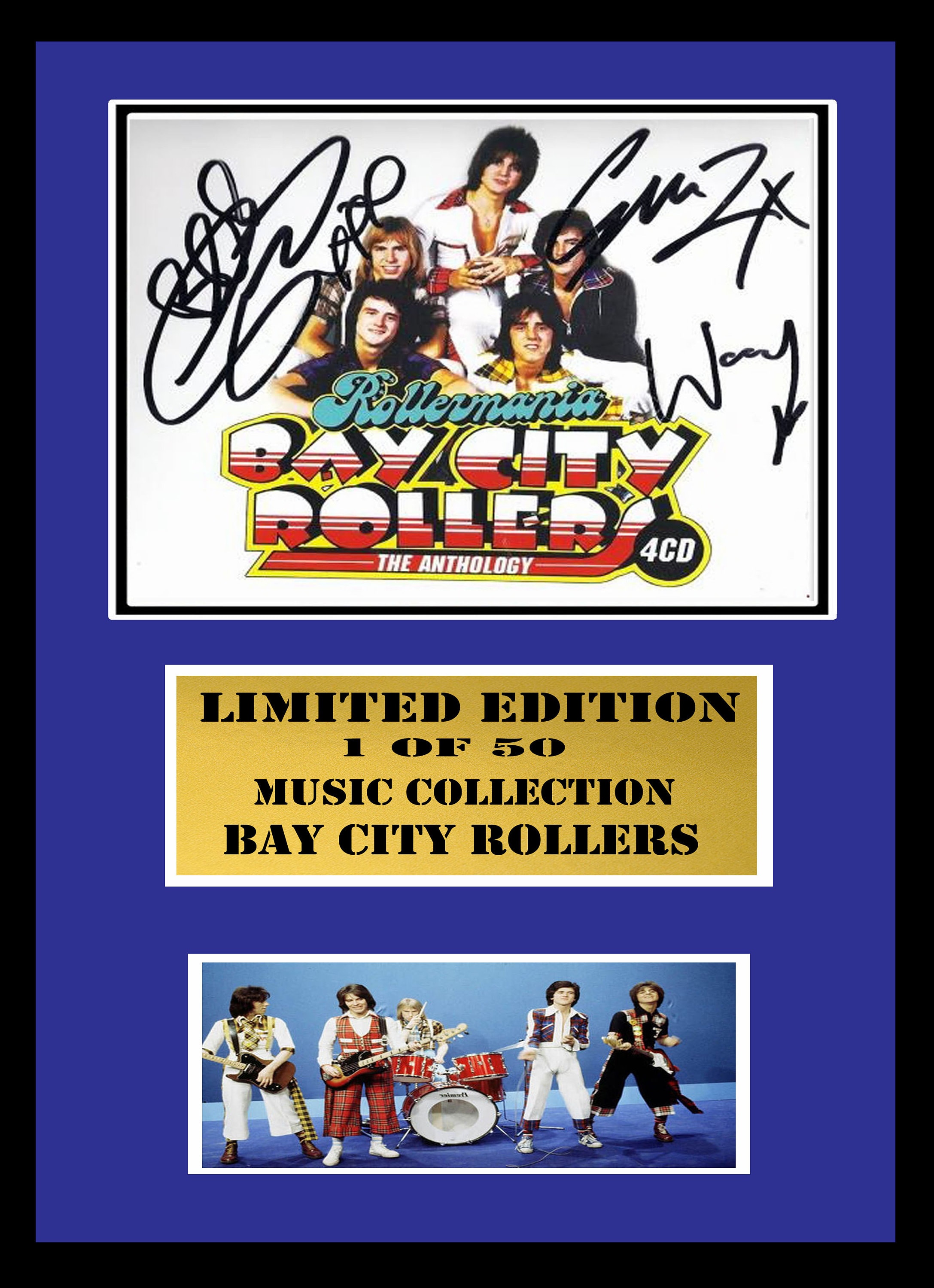 ベイ・シティ・ローラーズのサイン入りマウント - Etsy 日本