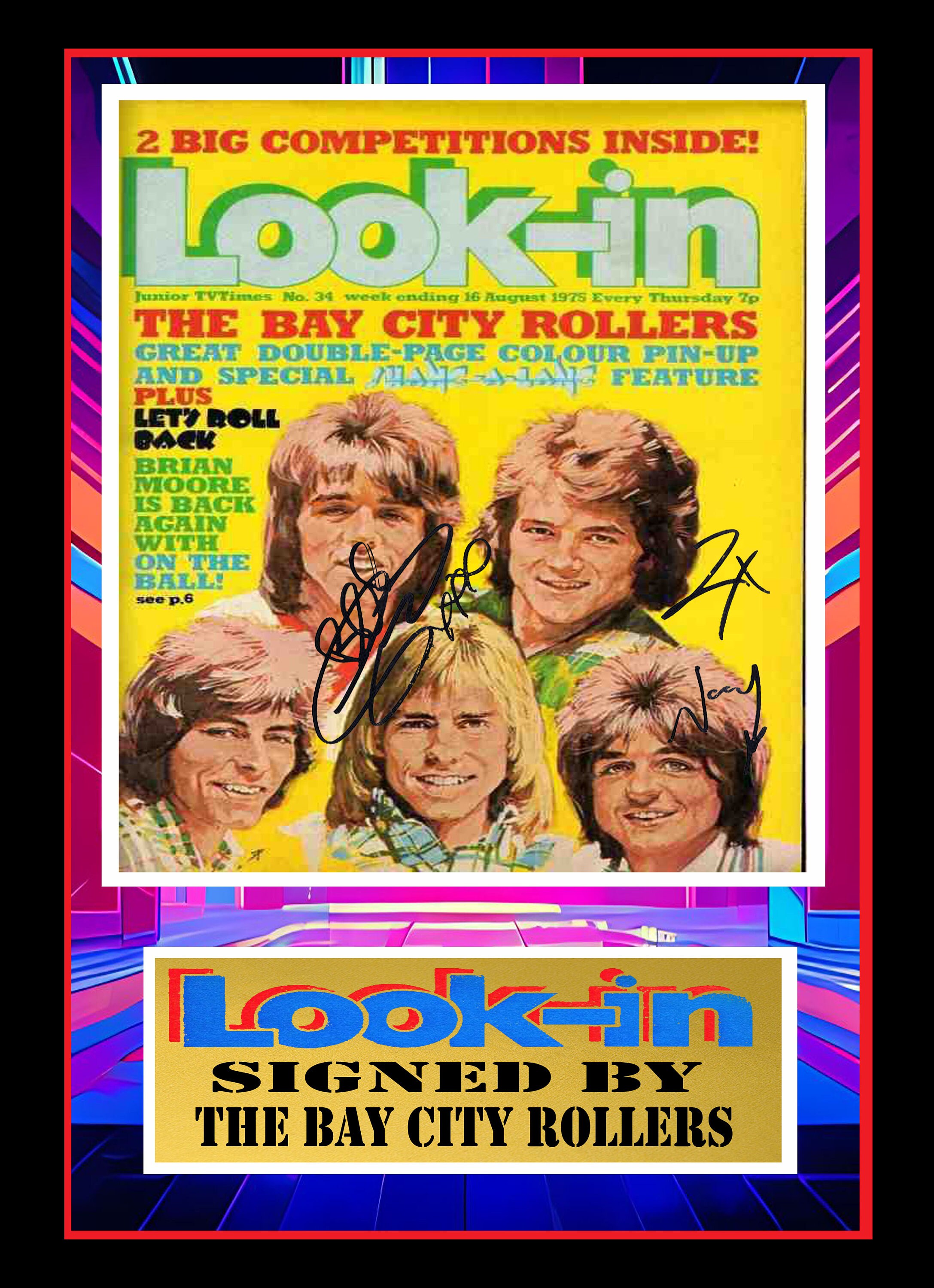 BAY CITY ROLLERS Signed Mount Framed - Etsy