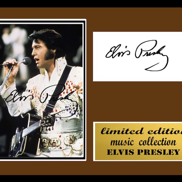 elvis presley   signed mount  framed