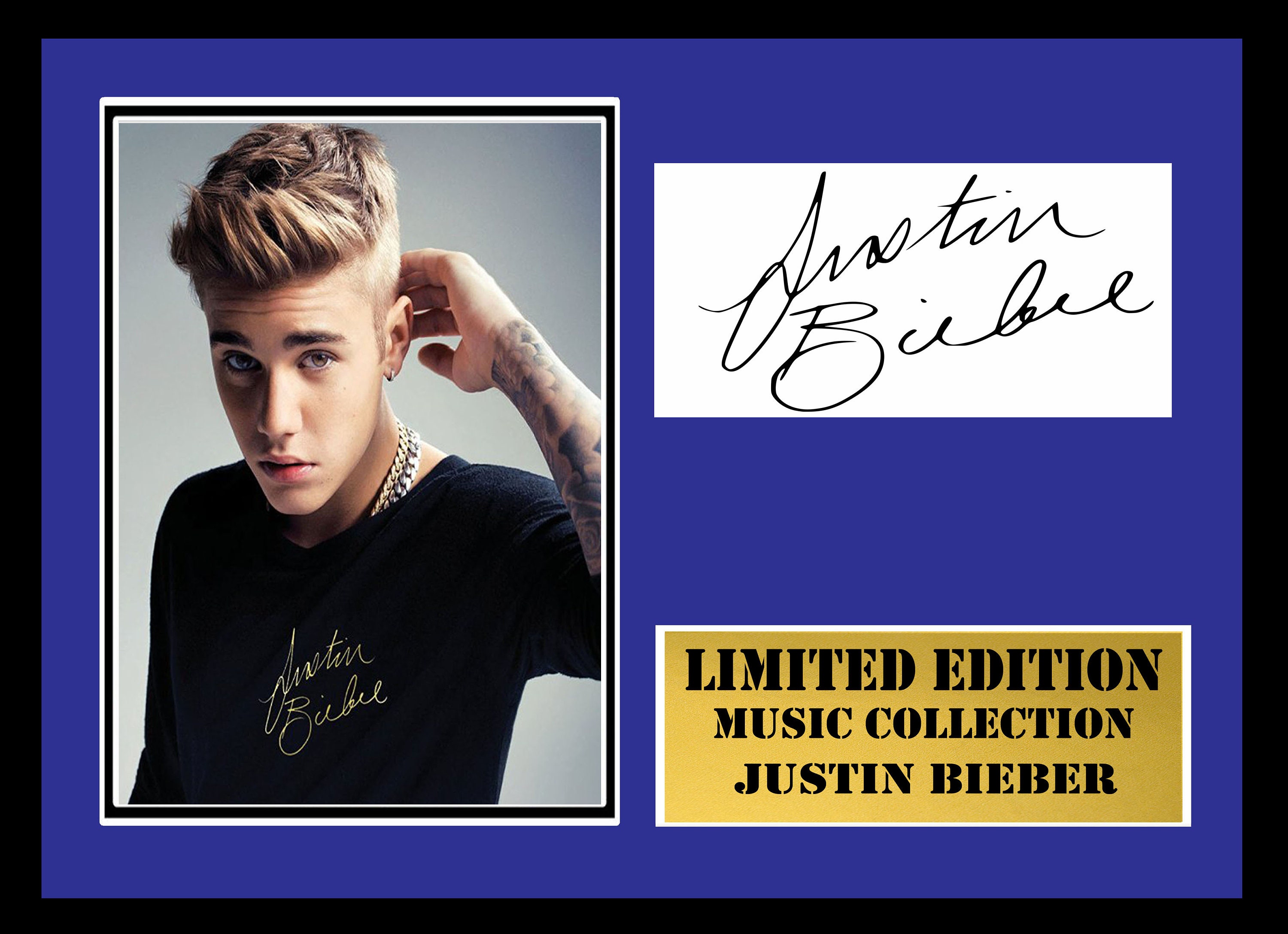 Justin Bieber Signed Mount - Etsy