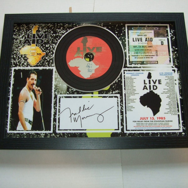 freddie mercury signed mount framed