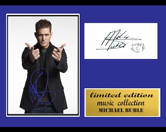michael buble  signed mount  framed