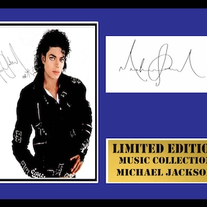 michael jackson   signed mount