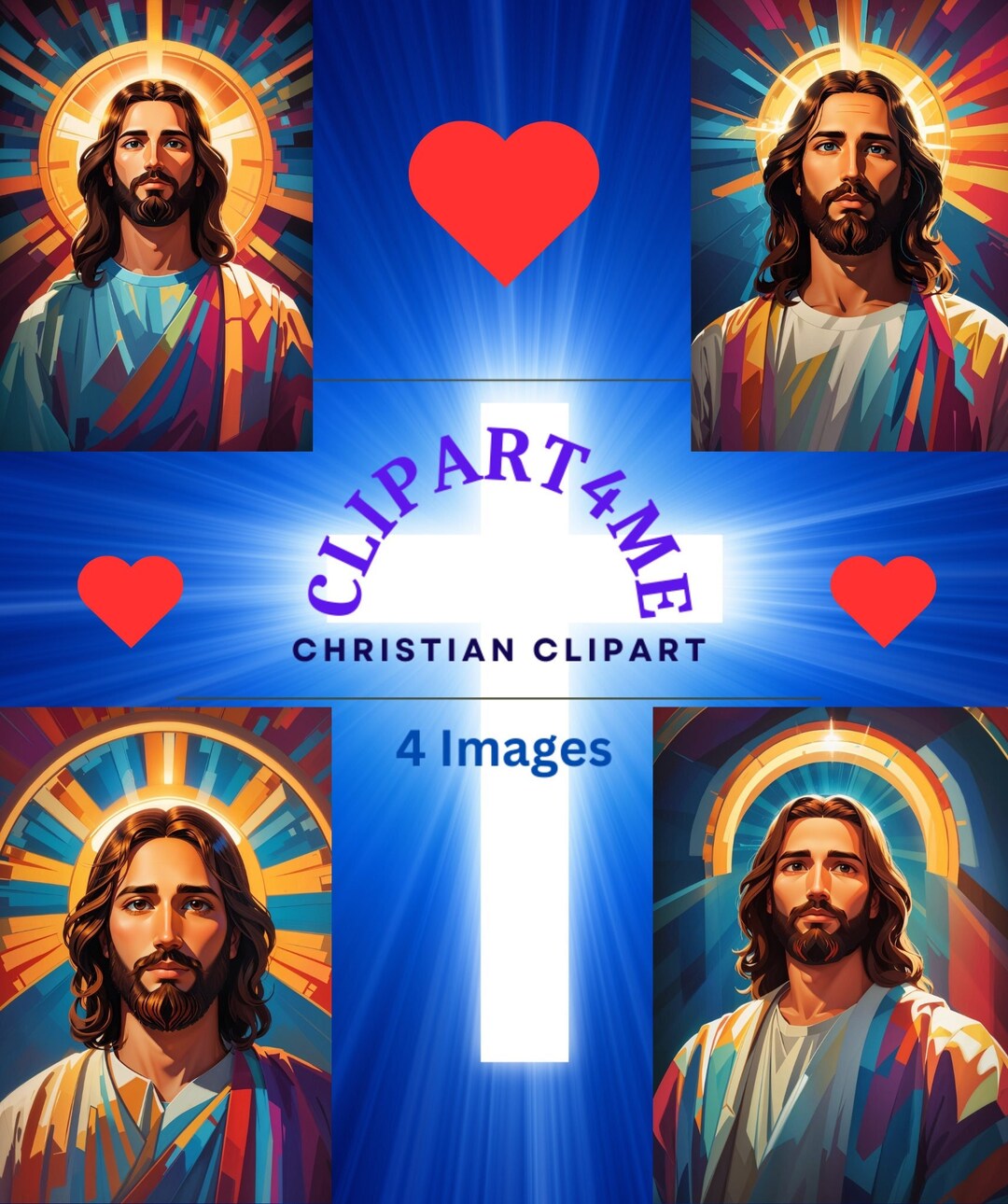 Jesus Christ Clipart Styilised Version of Jesus Christ Halo of Light ...