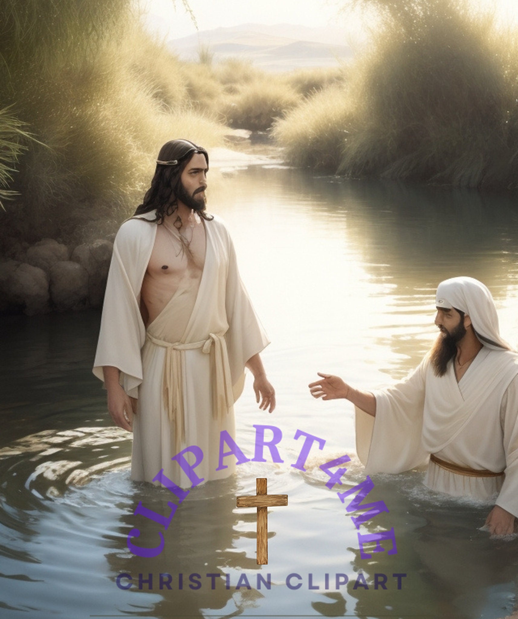 The Baptism Of Jesus Clipart