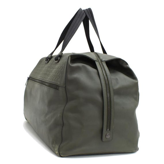 Buy Bottega Veneta Boston Bag Intrecciato Leather Green Vintage 