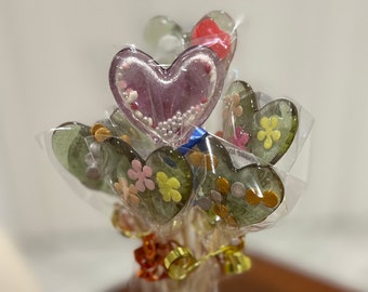 Mother’s Day (love heart , flowers, crown and others) 5 handmade customised lollipops