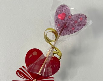 10 handmade customised lollipops with card: Mother’s Day, birthday, Anniversary (heart, flower, crown , unicorn and more)