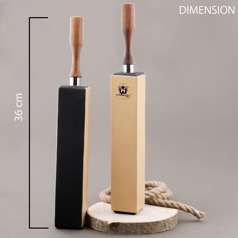Paddle Strop 4 Sided Wooden Leather Strop for Sharpening All Kinds of ...