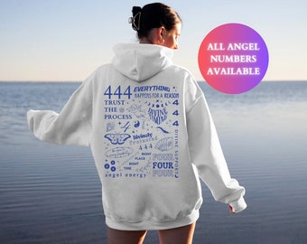 Angel Number Hoodie 444 Angel Number Spiritual Sweatshirt Angelcore Clothes Moth Shirt Evil Eye Shirt Third Eye Shirt  Manifest That Shit