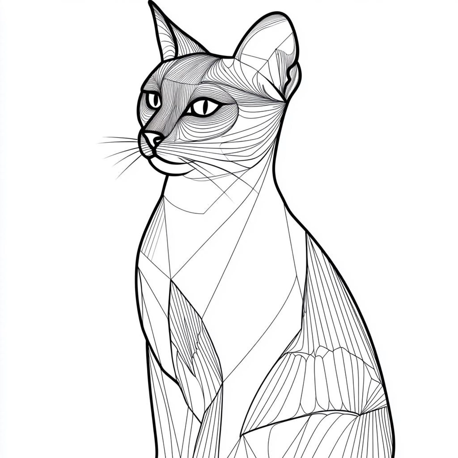 24 Cat Themed Colouring Pages - Etsy