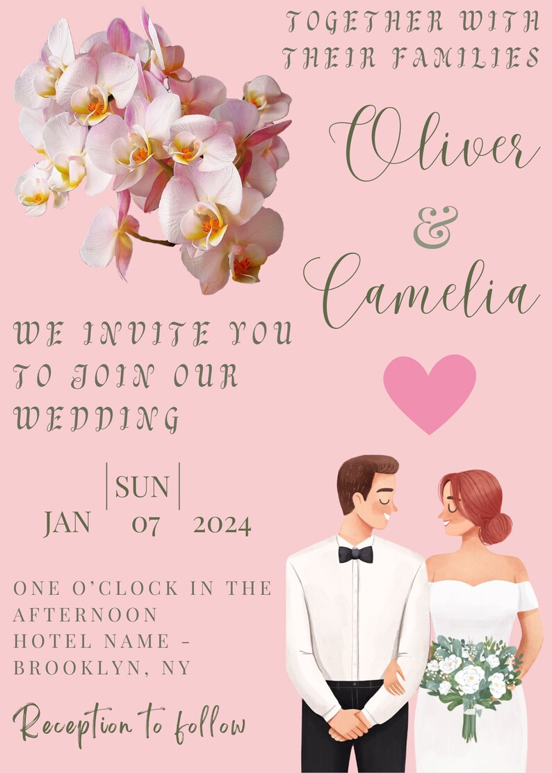 Wedding Invitation Template Etsy