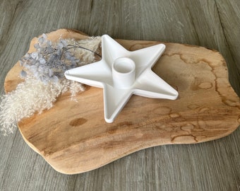 Candle holder candle plate star white Christmas gift decoration