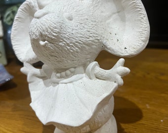 Ratón Bisque de Cerámica Listo para pintar