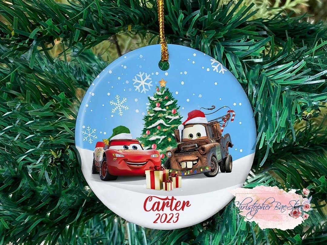 Personalized Disney Pixar Cars Ornaments Mcqueen and Tow Etsy