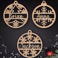 Custom Christmas Ornaments, Personalized Name Wooden Ornament, Custom Family Ornament, Customized Christmas 2024 Ornament, Christmas Gifts