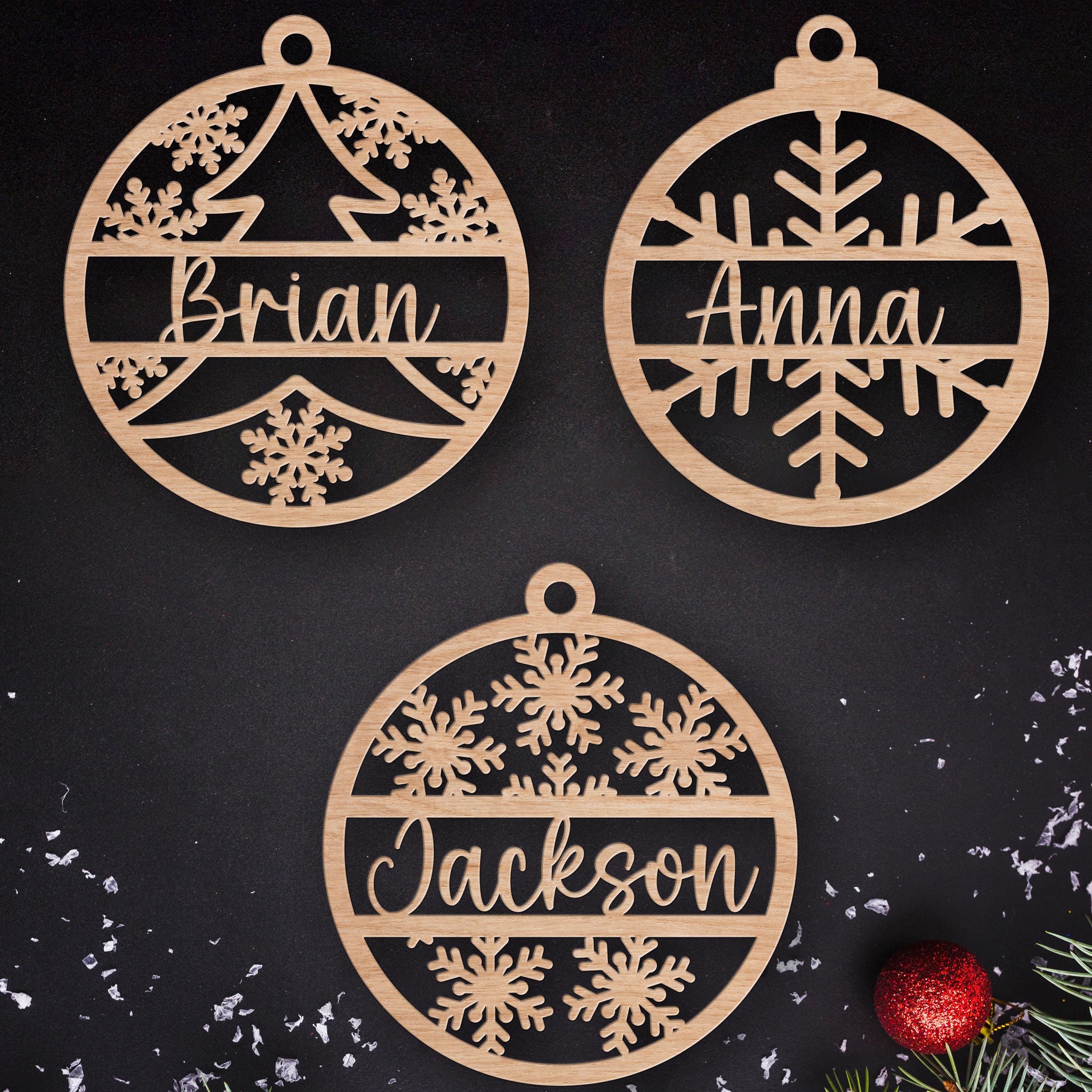 Custom Christmas Ornaments, Personalized Name Wooden Ornament, Custom Family Ornament, Customized Christmas 2024 Ornament, Christmas Gifts
