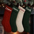 Personalized Embroidered Knit Christmas Stocking: Custom Name Gift