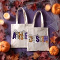 Custom Name Halloween Tote Bag: Trick or Treat Candy Bag