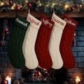 Personalized Embroidered Knit Christmas Stocking: Custom Name Gift