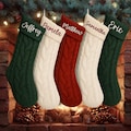 Personalized Embroidered Knit Christmas Stocking: Custom Name Gift