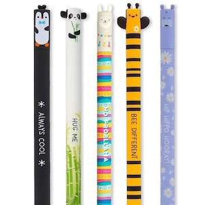 LEGAMI Set mit 5 löschbaren Gelstiften 0,7 mm Spitze Verschiedene Designs in einer Packung