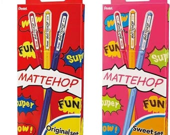 Pentel K110 Hybrid Mattehop Gel Pen Sets Original | Sweet - Home, School, Students, Kids