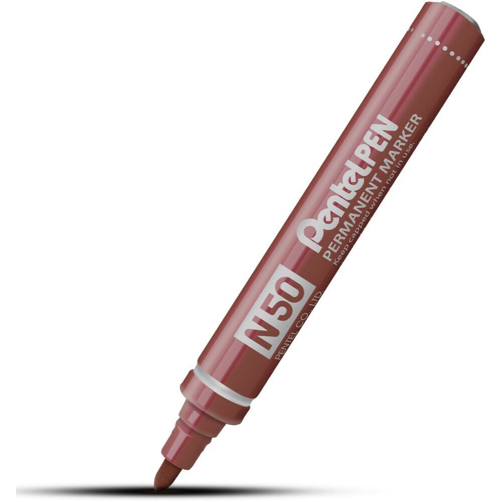 Pentel Pen N50 Pennarelli Permanenti - Confezione Da 12 Pezzi Punta Conica Nera 12 Pezzi Confezione - Foto 7