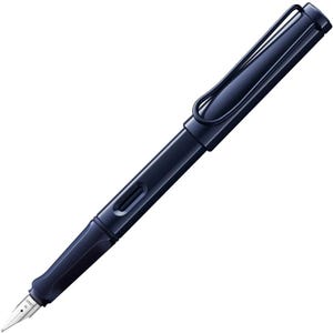 Caneta-tinteiro LAMY Safari Dark Dusk com cabo ergonômico e ponta de aço polida, vários tamanhos de ponta
