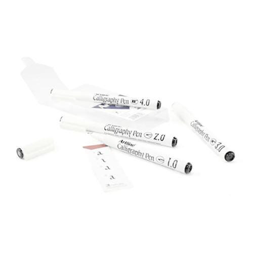 Artline EK240 4 Pack Calligraphy Pens Black Ink Extra Fine Fine Medium Broad