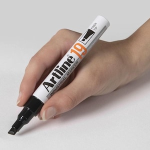 Artline Industrial Permanent Marker Pen - Water, Heat, Light Resistant. Chisel Tip. - Single