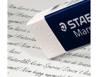Eraser STABILO Legacy White Eraser Rubber PVC Pack of 5 Perfect for  Revision, Classroom, School, College, Work, Office Stationery 