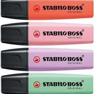 Portefeuille surligneur original Stabilo Boss, pastel, composé de 8 élèves de l'école à la maison et du bureau