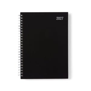 Agenda 2027 A5 – Zwarte omslag, zilverkleurige spiraalbinding afbeelding 1