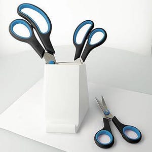 Westcott 3 Pack Easy Grip Soft Grip Scissor - Preto/Azul Vários Tamanhos Pacote