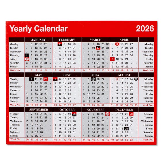 Morgan's Yearly Desktop Calendar Free Standing Planner YC1 250mm X