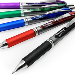 Bolígrafo retráctil de tinta de gel líquido Pentel Energel XM de 1,0 mm, antimanchas