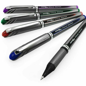 Bolígrafo roller de tinta líquida Pentel BL27 Energel Plus de 0,7 mm, sin manchas