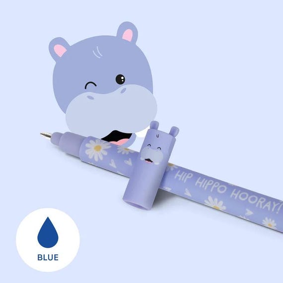 LEGAMI - Lot De 15 Stylos Gel Effaçables - Encre Thermosensible 0.7 Mm - Motifs Animaux Mignons (Licorne, Tigre, Panda...)