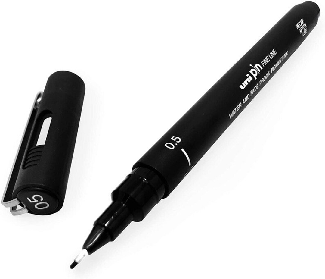 Uni Pin Fineliner Zeichenstift – sepiafarben – 0,1 mm – 6 Stück