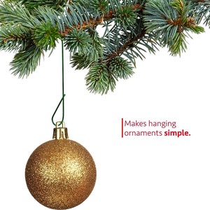 ORNAMENT ANCHOR Ornament Hooks for Hanging Christmas Decorations - No-Slip  Hanging Hooks for Xmas - Heavy Duty Christmas Tree Ornaments Hanger Hooks