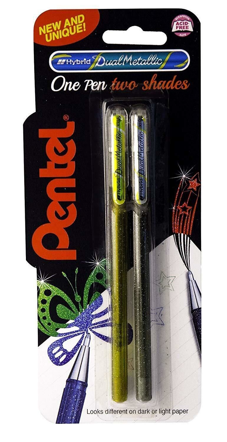 Pentel XK110/2-XXZX Hybrid Dual Metallic Gel Pen - Gold Pentel XK110/2-XXZX Hybrid Dual Metallic Gel Pen - Gold