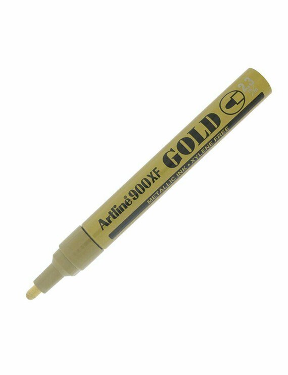 Artline 900XF Gold Metallic Marker Pen Medium Bullet Tip